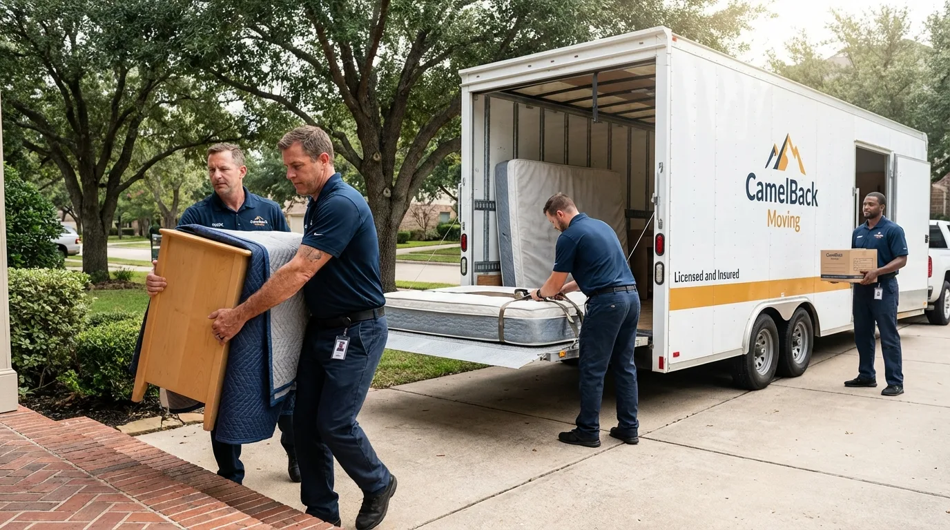 Crew loading residential truck for cross-state move from Westernport, MD